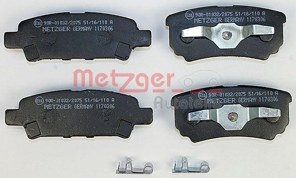 Metzger 1170306 - Brake Pad Set, disc brake autospares.lv