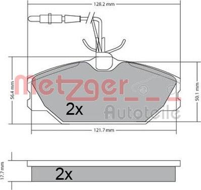 Metzger 1170301 - Brake Pad Set, disc brake autospares.lv