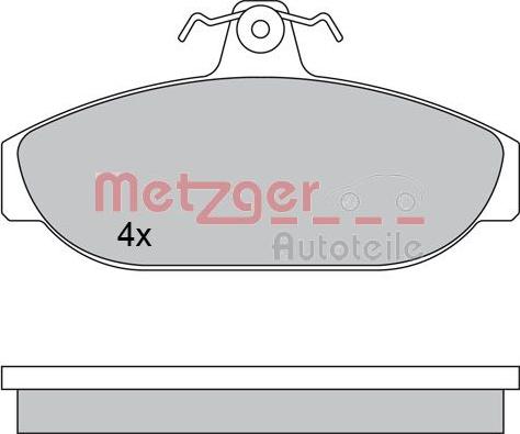 Metzger 1170315 - Brake Pad Set, disc brake autospares.lv