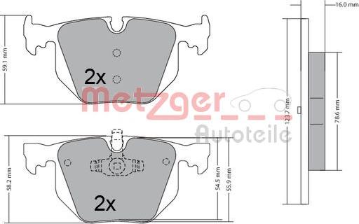 Metzger 1170318 - Brake Pad Set, disc brake autospares.lv