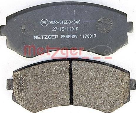 Metzger 1170317 - Brake Pad Set, disc brake autospares.lv