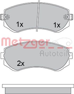 Metzger 1170317 - Brake Pad Set, disc brake autospares.lv