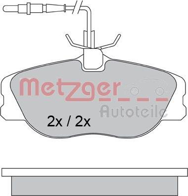 Metzger 1170386 - Brake Pad Set, disc brake autospares.lv