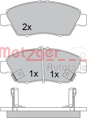 Metzger 1170388 - Brake Pad Set, disc brake autospares.lv