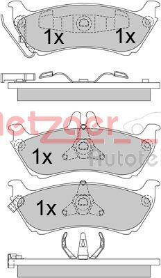 Metzger 1170339 - Brake Pad Set, disc brake autospares.lv