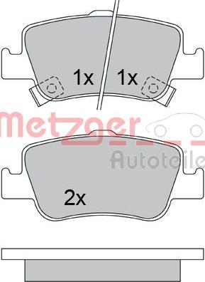 Metzger 1170334 - Brake Pad Set, disc brake autospares.lv