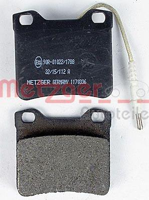 Metzger 1170336 - Brake Pad Set, disc brake autospares.lv