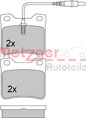 Metzger 1170336 - Brake Pad Set, disc brake autospares.lv