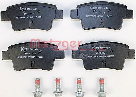 Metzger 1170333 - Brake Pad Set, disc brake autospares.lv