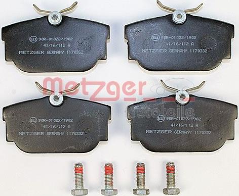 Metzger 1170332 - Brake Pad Set, disc brake autospares.lv