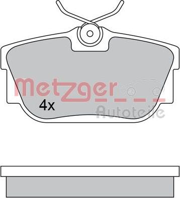 Metzger 1170332 - Brake Pad Set, disc brake autospares.lv