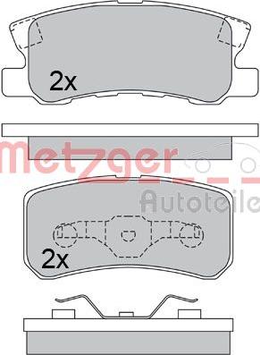 Metzger 1170323 - Brake Pad Set, disc brake autospares.lv