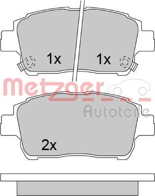 Metzger 1170322 - Brake Pad Set, disc brake autospares.lv