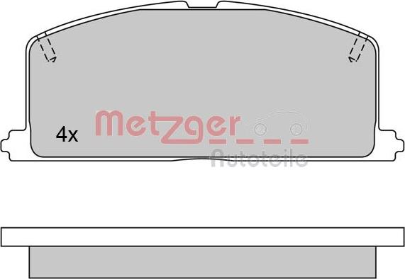 Metzger 1170327 - Brake Pad Set, disc brake autospares.lv