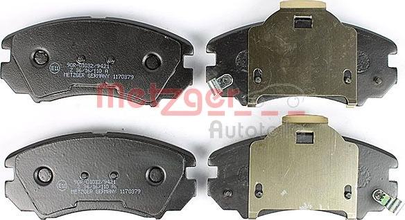 Metzger 1170379 - Brake Pad Set, disc brake autospares.lv