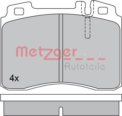 Metzger 1170374 - Brake Pad Set, disc brake autospares.lv