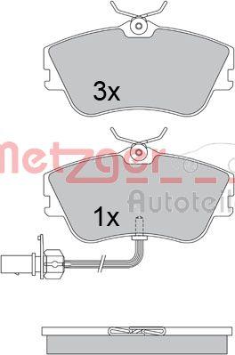 Metzger 1170376 - Brake Pad Set, disc brake autospares.lv