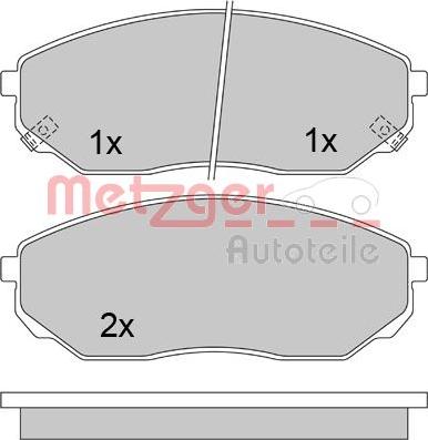 Metzger 1170297 - Brake Pad Set, disc brake autospares.lv