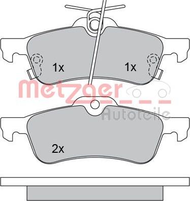 Metzger 1170247 - Brake Pad Set, disc brake autospares.lv
