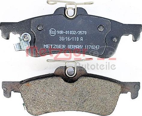 Metzger 1170247 - Brake Pad Set, disc brake autospares.lv