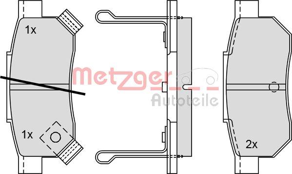 Metzger 1170251 - Brake Pad Set, disc brake autospares.lv