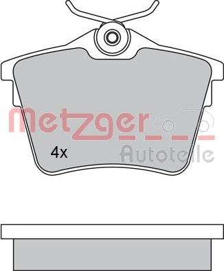 Metzger 1170269 - Brake Pad Set, disc brake autospares.lv