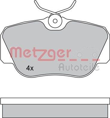 Metzger 1170266 - Brake Pad Set, disc brake autospares.lv