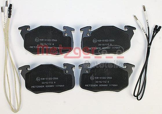 Metzger 1170260 - Brake Pad Set, disc brake autospares.lv