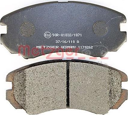 Metzger 1170262 - Brake Pad Set, disc brake autospares.lv