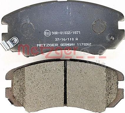 Metzger 1170262 - Brake Pad Set, disc brake autospares.lv