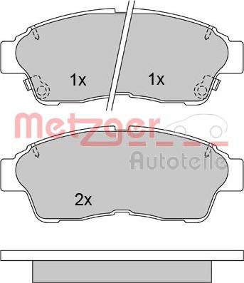 Metzger 1170209 - Brake Pad Set, disc brake autospares.lv