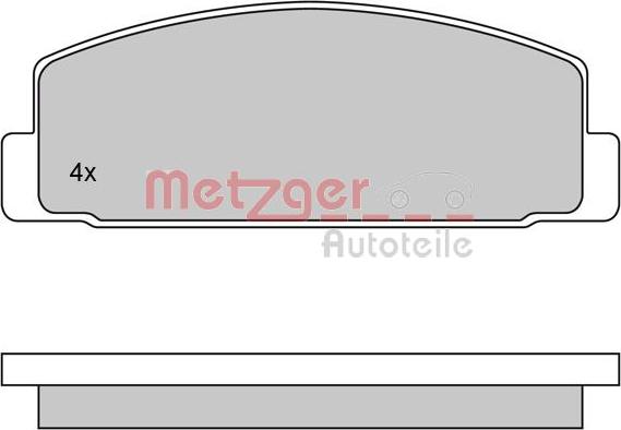 Metzger 1170206 - Brake Pad Set, disc brake autospares.lv