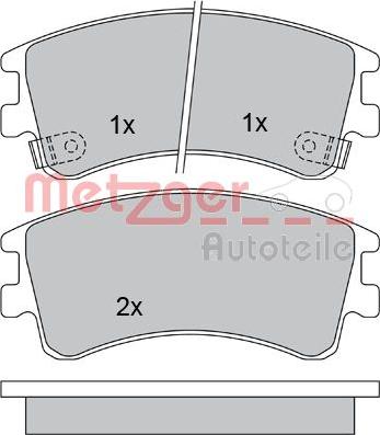 Metzger 1170200 - Brake Pad Set, disc brake autospares.lv