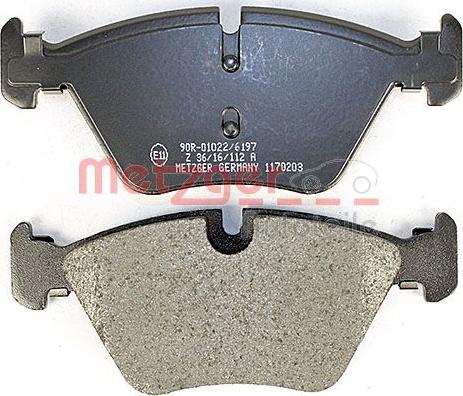 Metzger 1170203 - Brake Pad Set, disc brake autospares.lv