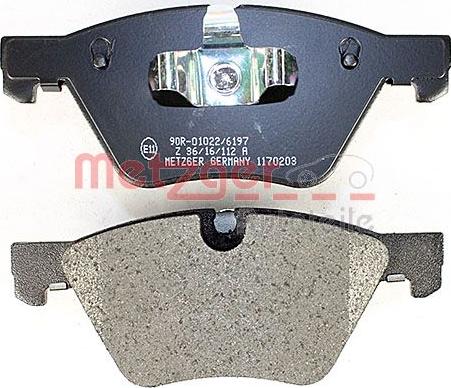 Metzger 1170203 - Brake Pad Set, disc brake autospares.lv