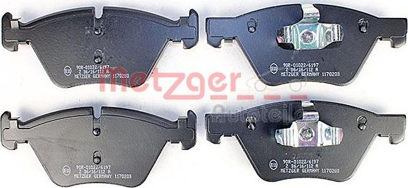 Metzger 1170203 - Brake Pad Set, disc brake autospares.lv