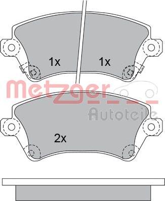 Metzger 1170219 - Brake Pad Set, disc brake autospares.lv