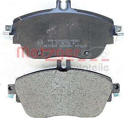 Metzger 1170215 - Brake Pad Set, disc brake autospares.lv