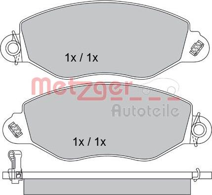 Metzger 1170210 - Brake Pad Set, disc brake autospares.lv