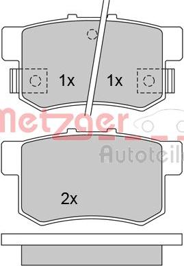 Metzger 1170213 - Brake Pad Set, disc brake autospares.lv