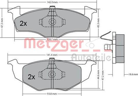 Metzger 1170217 - Brake Pad Set, disc brake autospares.lv