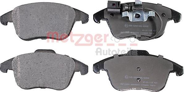 Metzger 1170289 - Brake Pad Set, disc brake autospares.lv