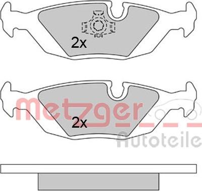 Metzger 1170284 - Brake Pad Set, disc brake autospares.lv