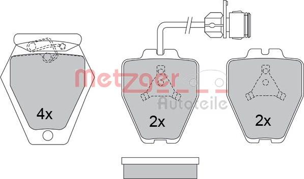 Metzger 1170280 - Brake Pad Set, disc brake autospares.lv