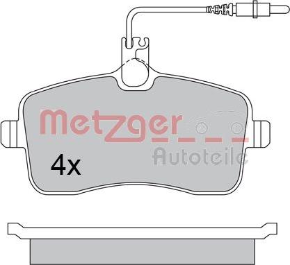 Metzger 1170283 - Brake Pad Set, disc brake autospares.lv