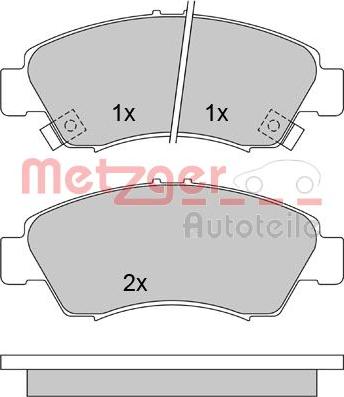 Metzger 1170230 - Brake Pad Set, disc brake autospares.lv