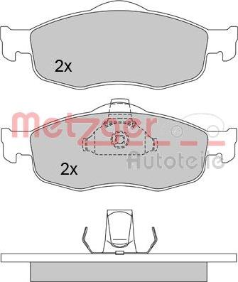 Metzger 1170273 - Brake Pad Set, disc brake autospares.lv