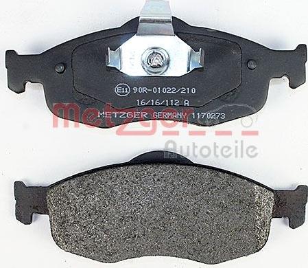 Metzger 1170273 - Brake Pad Set, disc brake autospares.lv