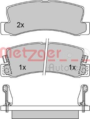 Metzger 1170277 - Brake Pad Set, disc brake autospares.lv