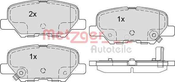 Metzger 1170790 - Brake Pad Set, disc brake autospares.lv